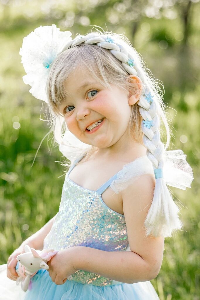 DEGUISEMENT 1 pc Diadème de cheveux de princesse FROZEN - Ice Queen Princess Hair Braid 3 ans et +