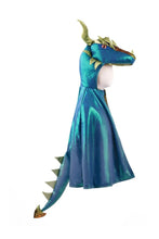 Charger l&#39;image dans la galerie, DEGUISEMENT capet DRAGON Emerald The Metallic Dragon 5-6 ans
