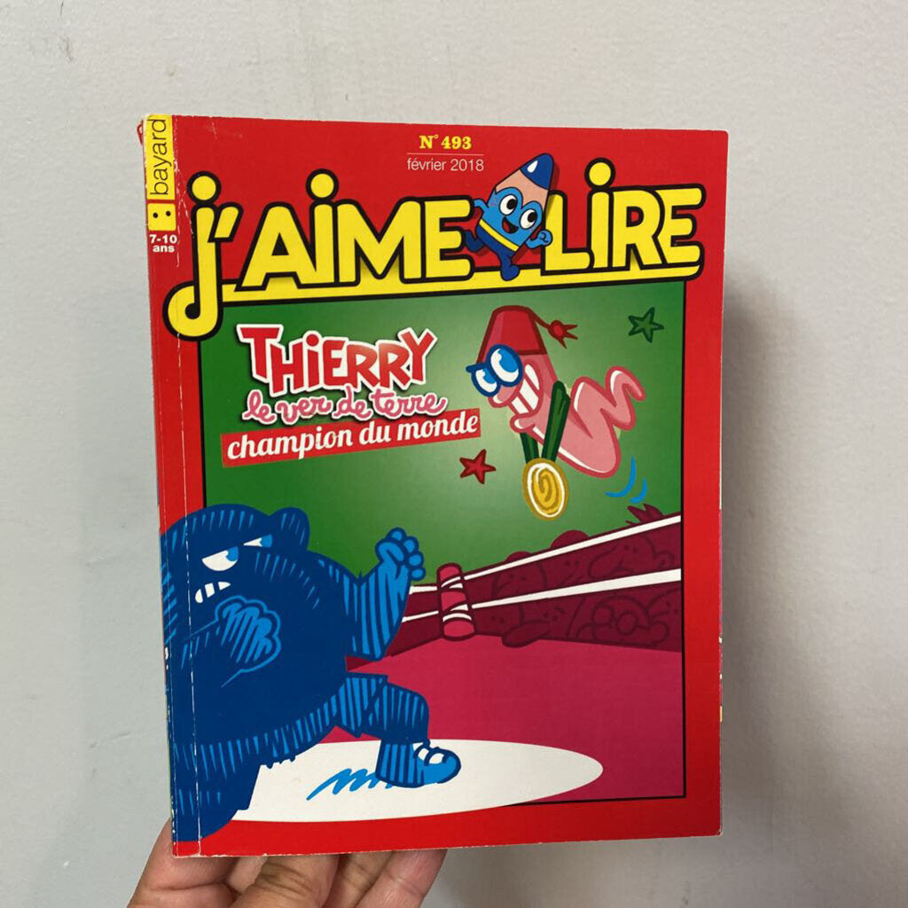 J aime lire thierry le ver de terre champion du monde