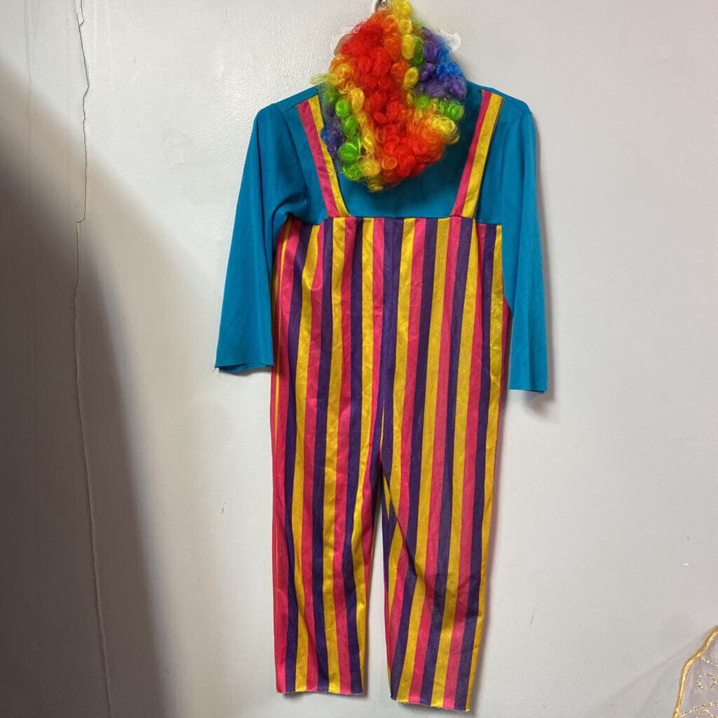 DEGUISEMENT 2 pcs Jumpsuit + peruque CLOWN +/- 4-6 ans