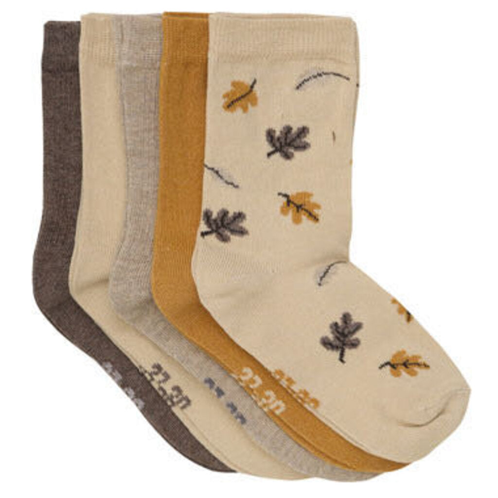 Paquet de 5 chaussettes FEUILLES D'AUTOMNE 12-24 mois