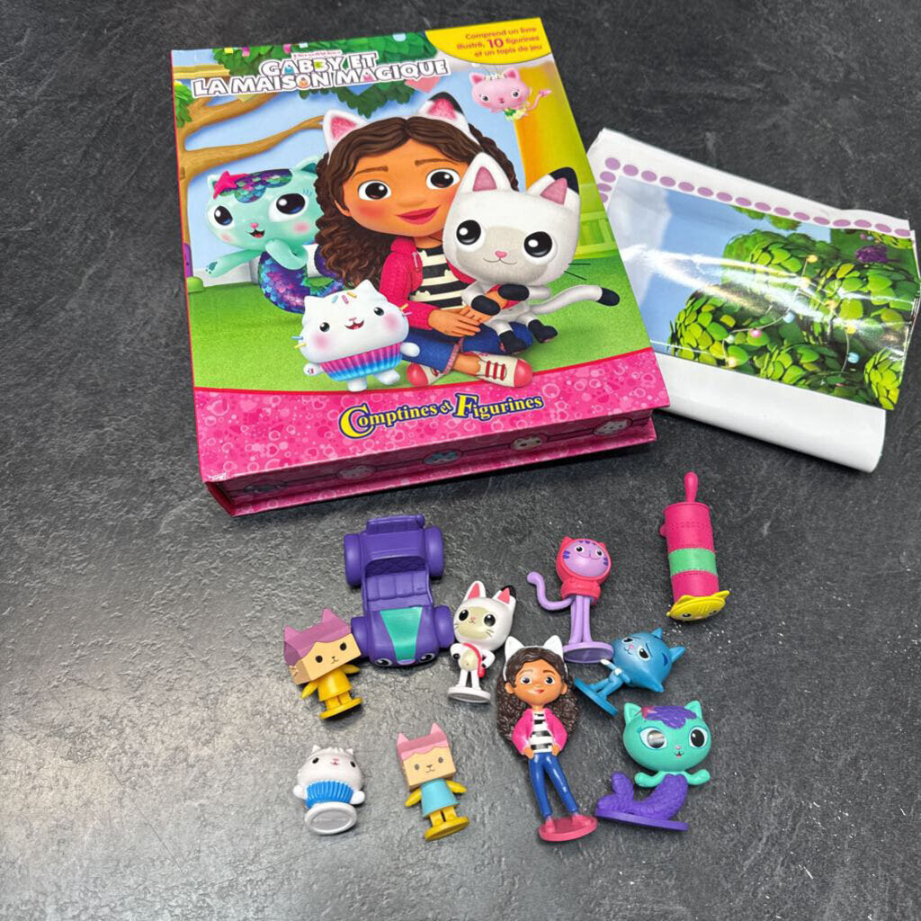 COMPLET livre avec 10 figurines + affiche Gabby et la Maison Magique