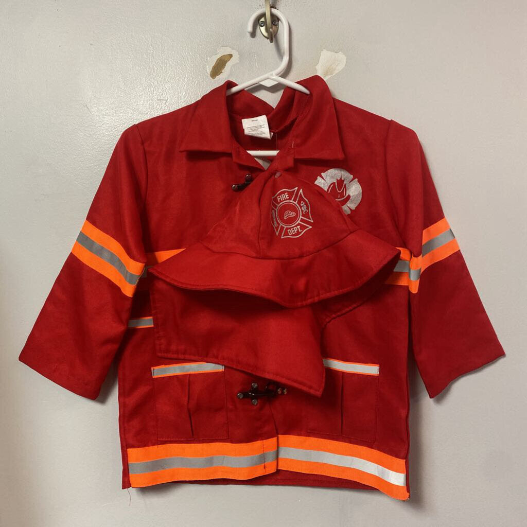 DEGUISEMENT 2 pcs Veste + chapeau POMPIER 3-6 ans