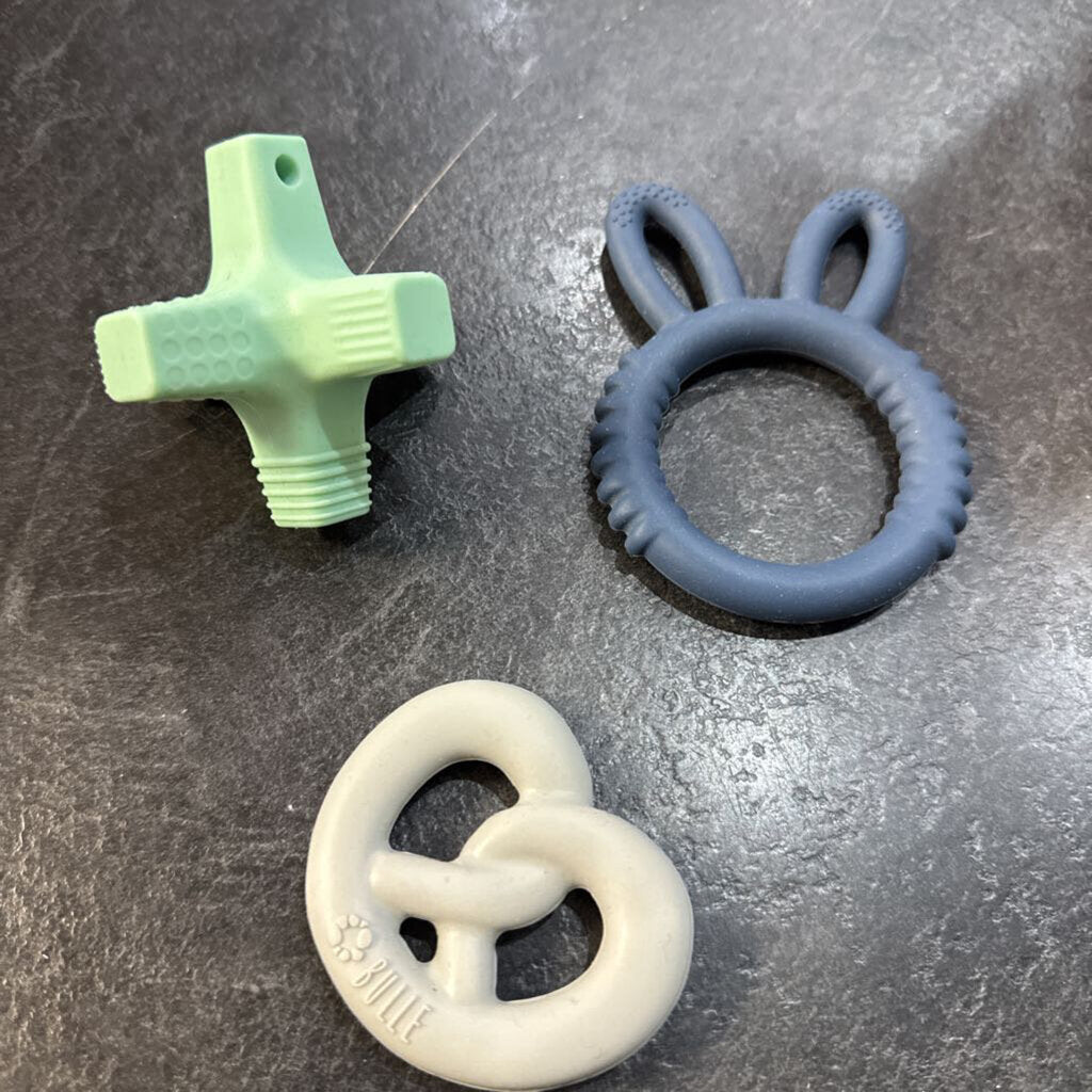 lot de 3 jouets de dentition en silicone