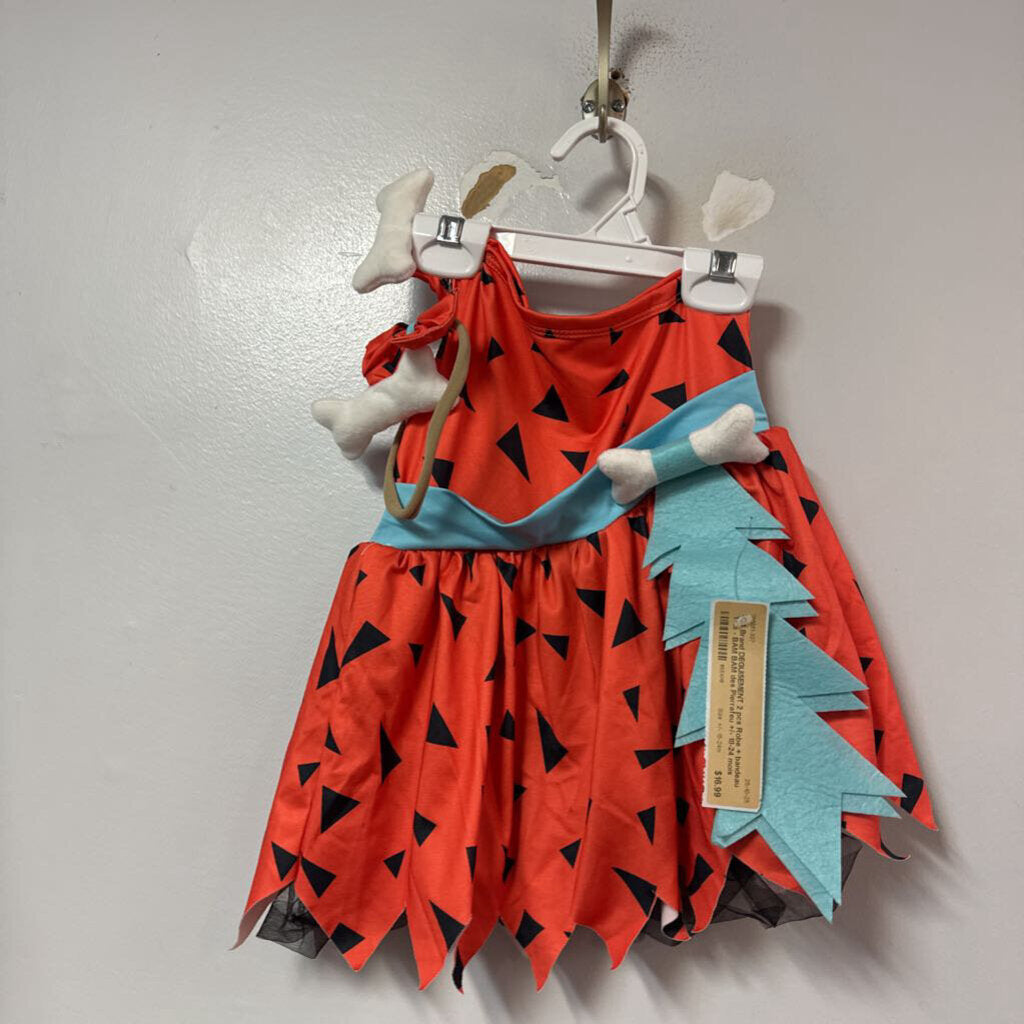 DEGUISEMENT 2 pcs Robe + bandeau tete - BAM BAM des Pierrafeu +/- 18-24 mois