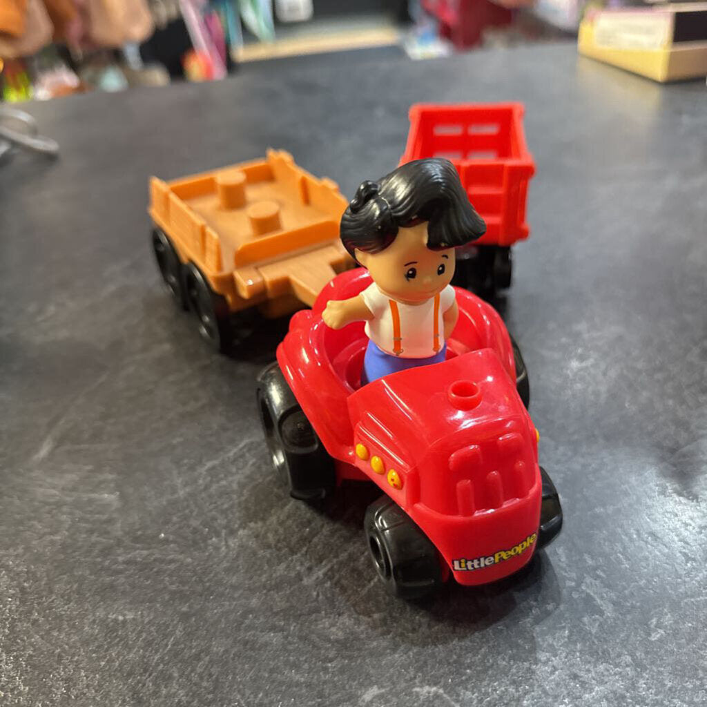 lot de 4 pcs figurine et vehicules Little People