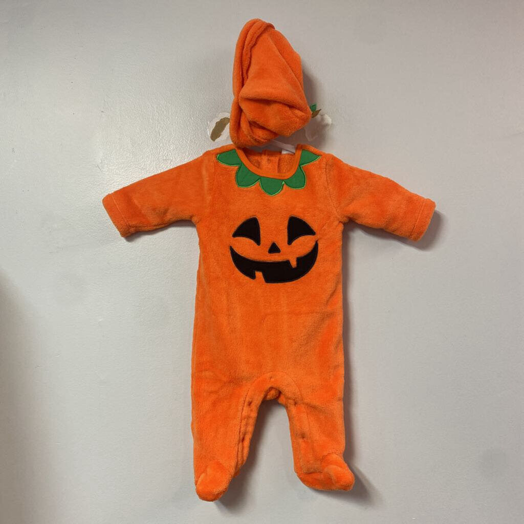 DEGUISEMENT 2 pcs jumpsuit + tuque CITROUILLE 0-3 mois