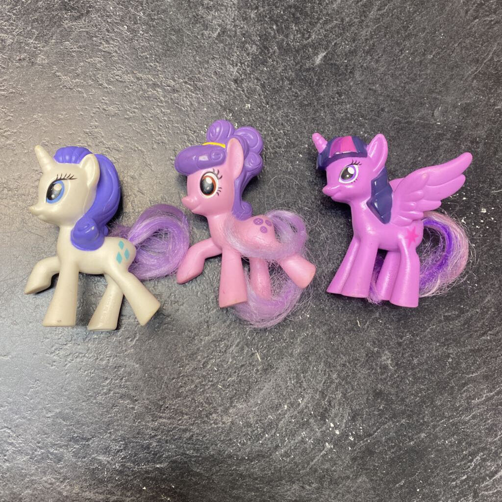 lot de 3 figurines my little pony