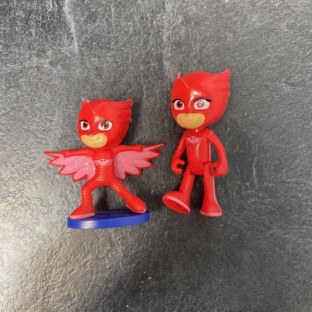 Lot de 2 figurines PJMASK HIBOU