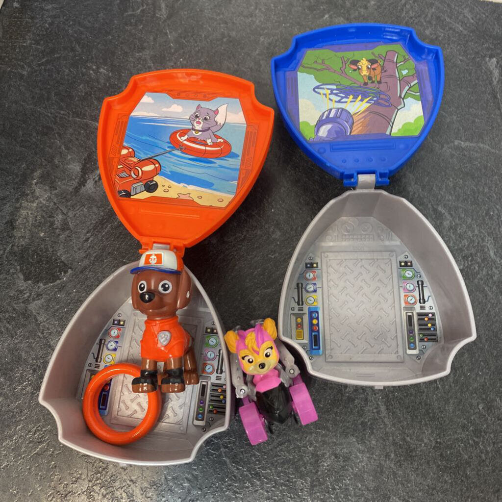 Lot de 2 jouets avec figurines ZUMA et STELLA Pat Patrouille