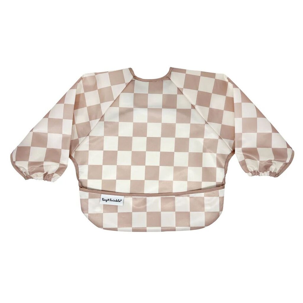 Bavoir manches longues BEIGE CHECKERS 6-24 mois