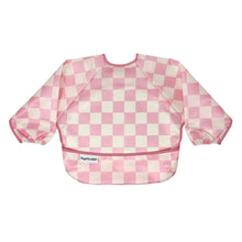 Charger l&#39;image dans la galerie, Bavoir manches longues PINK CHECKERS 6-24 mois
