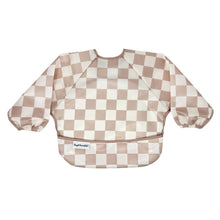 Charger l&#39;image dans la galerie, Bavoir manches longues BEIGE CHECKERS 6-24 mois
