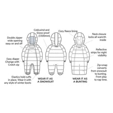 Charger l&#39;image dans la galerie, 2 en 1 Ensemble HIVER 1 pc Snow Suit – Water-Resistant, Insulated, Converts to a Bunting Bag 18-24 mois
