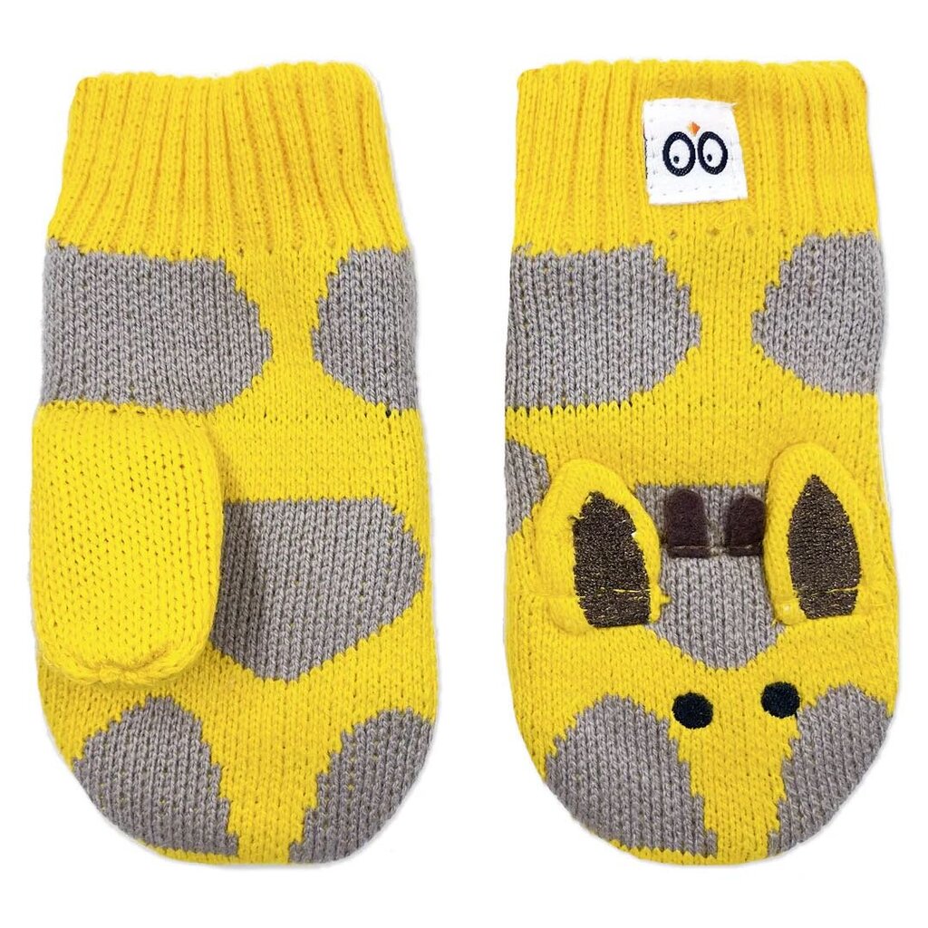 Mitaines en tricot et doublure en polar GIRAFFE 12-24 mois