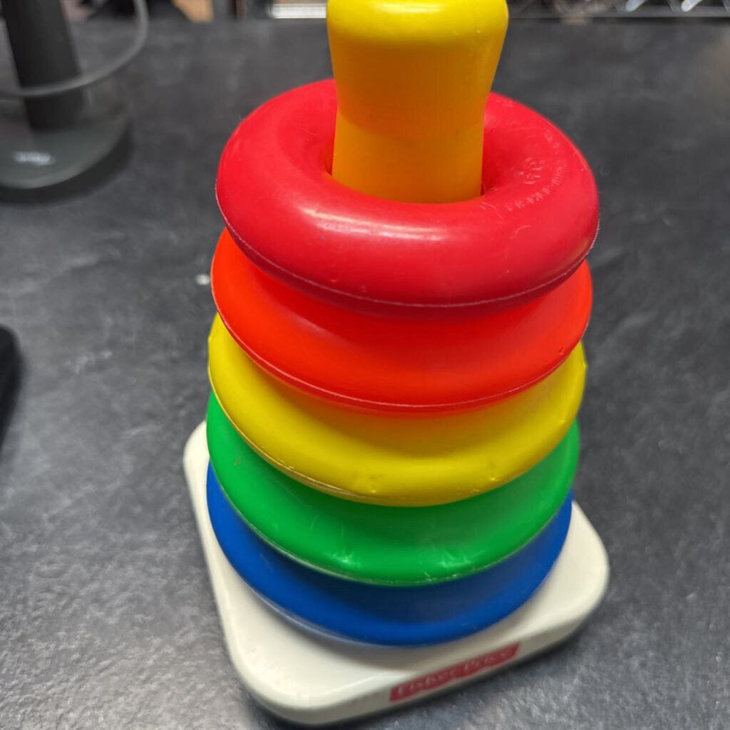 Jouet a empiler arc-en-ciel ( manque 1 pc)