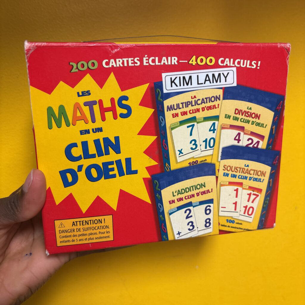 COMPLET Les maths en un clin d oeil 200 cartes eclair-400 calculs