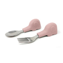 Charger l'image dans la galerie, Ustensiles d'apprentissage - Silicon Training Utensils PINK ELEPHANT - 12 mois +
