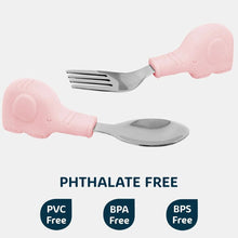 Charger l'image dans la galerie, Ustensiles d'apprentissage - Silicon Training Utensils PINK ELEPHANT - 12 mois +

