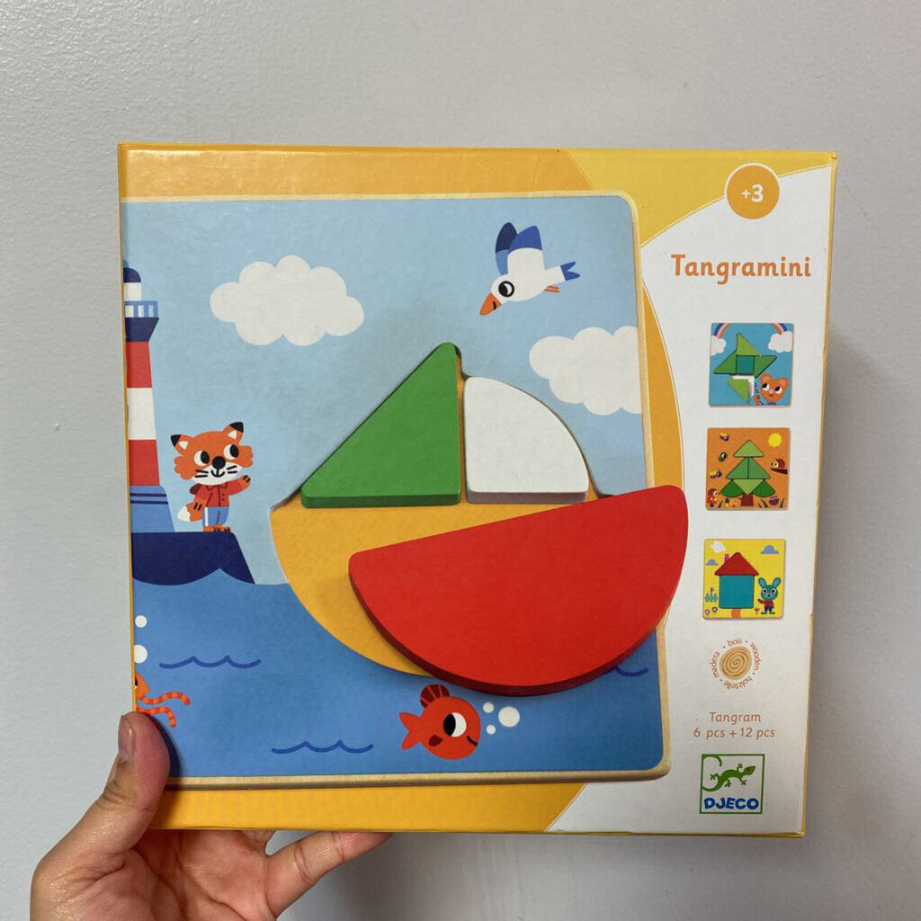 COMPLET jeu de logique Tangramini EN BOIS