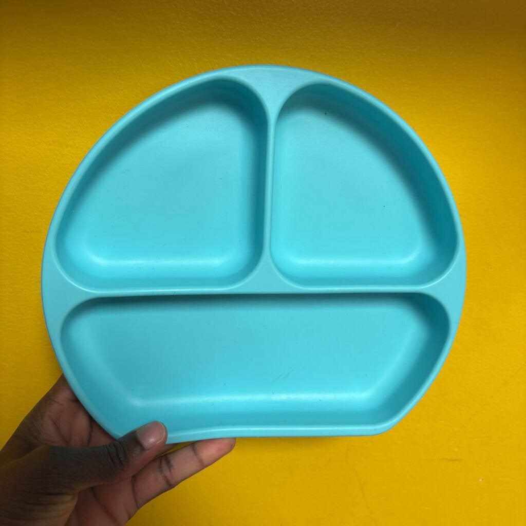 Assiette a ventouse en SILICONE 3 compartiments