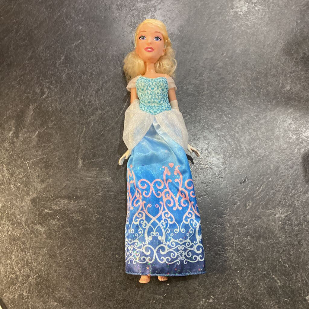 Pouppe style Barbie Princesse CINDERELLE robe bleu (pas chaussures)