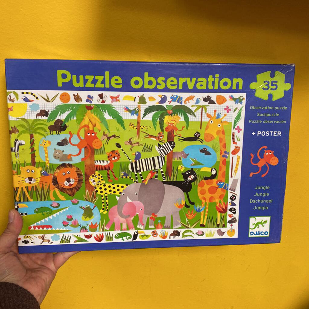 COMPLET Casse tete sur planche + Poster JUNGLE