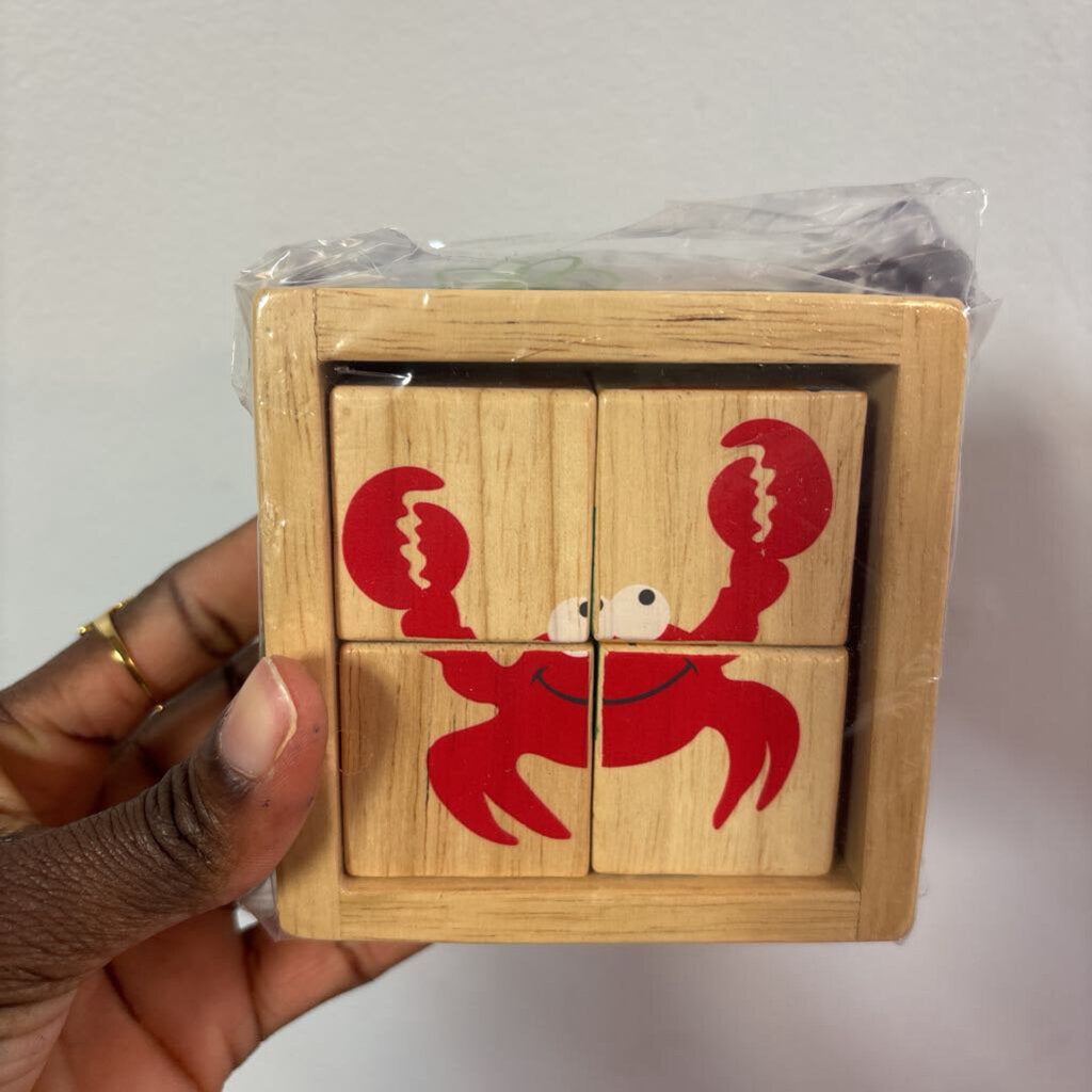 Casse tete 4 cubes EN BOIS