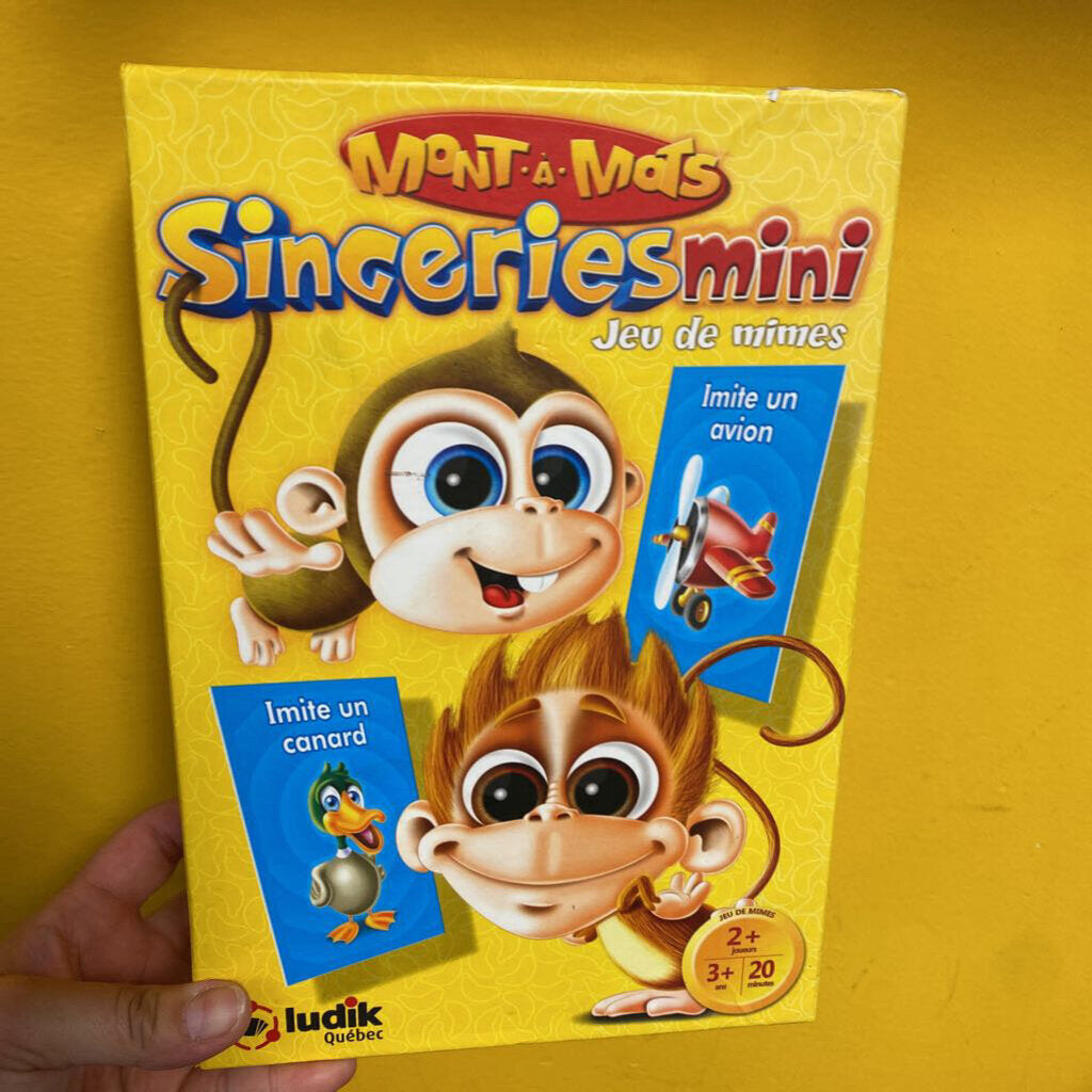 COMPLET jeu de mimes Mont a mots-singeriees mini