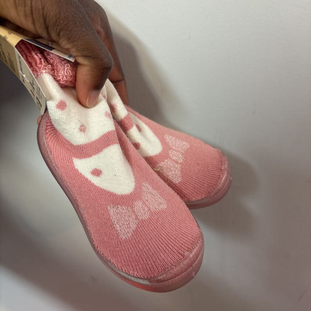 NEUF Pantoufles STYLE chaussettes avec semelles +/- 4-5