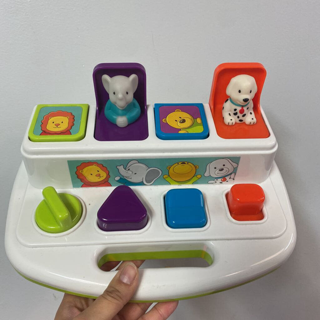 Jouet avec 4 animaux qui pop