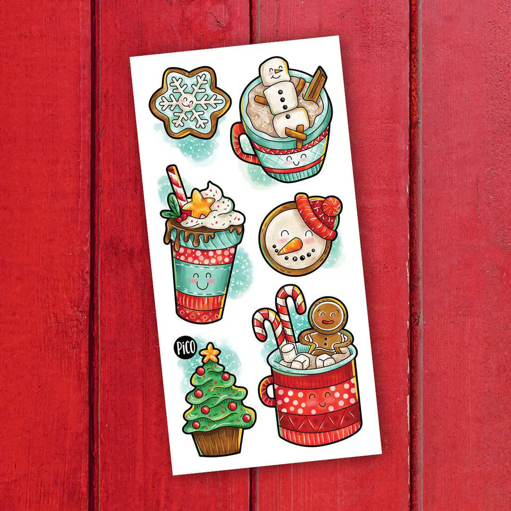 LES CHOCOLATS CHAUDS de noël Tatouages temporaires - CREATION QUEBECOISE