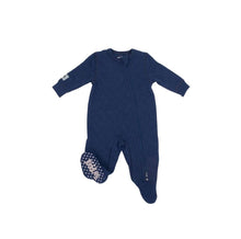 Charger l'image dans la galerie, Pyjamas à pates - Quilted Footed Sleeper NAVY - 0-3 mois
