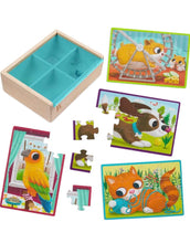 Charger l'image dans la galerie, Paquet de 4 casse tetes EN BOIS animaux domestiques - Pack o' Puzzles - Pets
