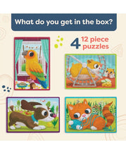 Charger l'image dans la galerie, Paquet de 4 casse tetes EN BOIS animaux domestiques - Pack o' Puzzles - Pets
