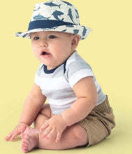 Charger l'image dans la galerie, Chapeau de paille FEDORA REQUINS et facteur de protection contre les rayons UV 50 pour 2-4 ans
