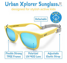 Charger l'image dans la galerie, Lunettes de soleil polarisées flexibles UV-400 avec sangle pour bébé et enfant LEMONADE AURORA 6 ans et +

