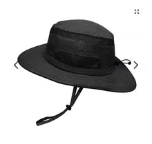 Charger l'image dans la galerie, Chapeau JASPER Black - 50+ UPF 100% coton - Ajustable XL - 5-12 ans et +
