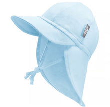 Charger l'image dans la galerie, Bonnet chapeau été à rabat en coton BABY BLUE - 3-6 mois
