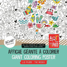Charger l'image dans la galerie, LA PLAGE - Affiche géante à colorier
