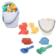 Charger l'image dans la galerie, Seau oeuf de DINO avec 6 jouets de plage
