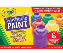 Charger l'image dans la galerie, Peinture lavable 6 couleurs classiques - Washable project paint - 59ml
