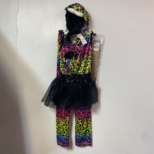 Charger l'image dans la galerie, NEUF - DEGUISEMENT 5 pcs NEON LEOPARD Pantalon + haut + 2 mitaines + queue -8-10 ans
