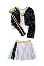 Charger l'image dans la galerie, DEGUISEMENT 3 pcs K-POP T-shirt + veste + jupe - Rock Star Warrior Set with 7-8 ans
