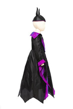 Charger l'image dans la galerie, DEGUISEMENT 2 pcs Robe Vilaine + chapeau cornes - Villain Princess Dress &amp; Headpiece - 5-6 ans
