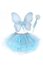 Charger l'image dans la galerie, DEGUISEMENT 3 pcs Fée magique tutut avec ailes - Iridescent Celestrial Fairy Wings + Tutu + Wand - 4-6 ans
