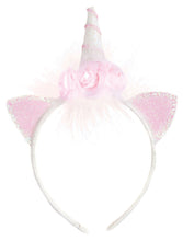 Charger l'image dans la galerie, Diademe Corne de licorne et fleur - Unicorn Flower Headband

