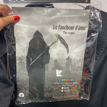 Charger l'image dans la galerie, DEGUISEMENT 2 pc Tunique LE FAUCHEUR NOIR + cinture +/- 12-14 ans
