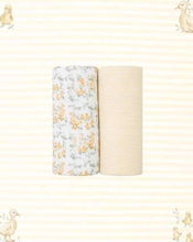 Charger l'image dans la galerie, CANARDS - Paquet de 2 Couvertures legeres OU pour emmailloter - Swaddling blanket DUCLINGS
