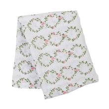 Charger l'image dans la galerie, HAIES FLEURS - Couverture en mousseline OU pour emmailloter - Swaddling blanket TRELLIS

